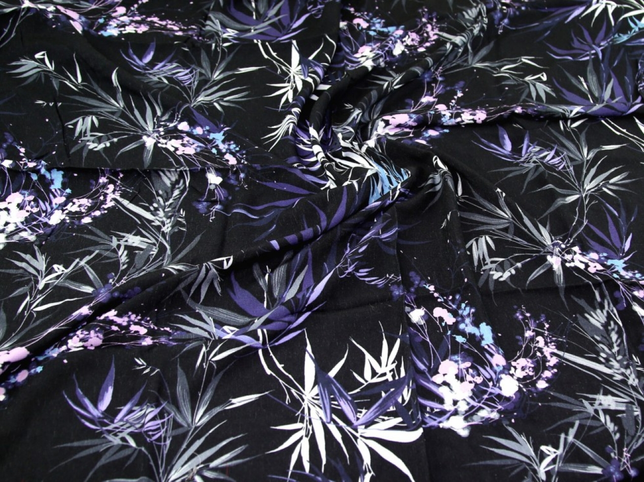 John Kaldor Fernando Viscose Challis Fabric Purple