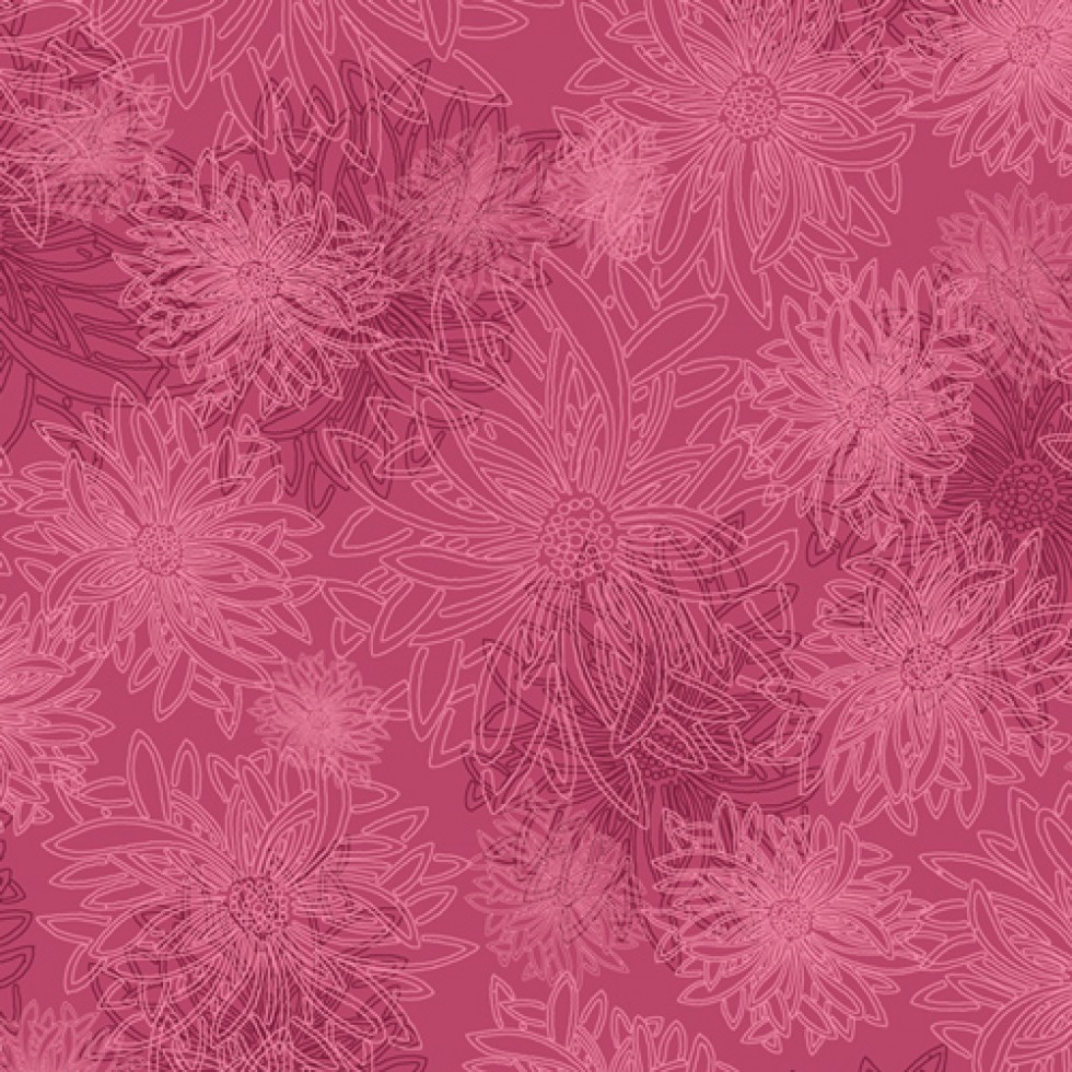 Art Gallery Fabrics Floral Elements 100% Cotton Poplin Fabric Shocking Pink