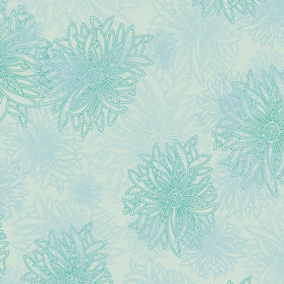 Art Gallery Fabrics Floral Elements 100% Cotton Poplin Fabric Icy Blue