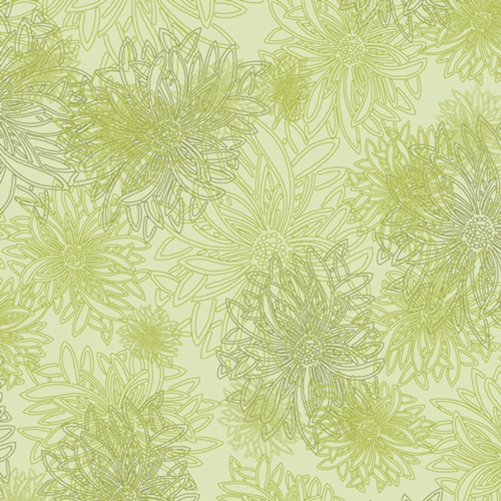 Art Gallery Fabrics Floral Elements 100% Cotton Poplin Fabric Green Glow