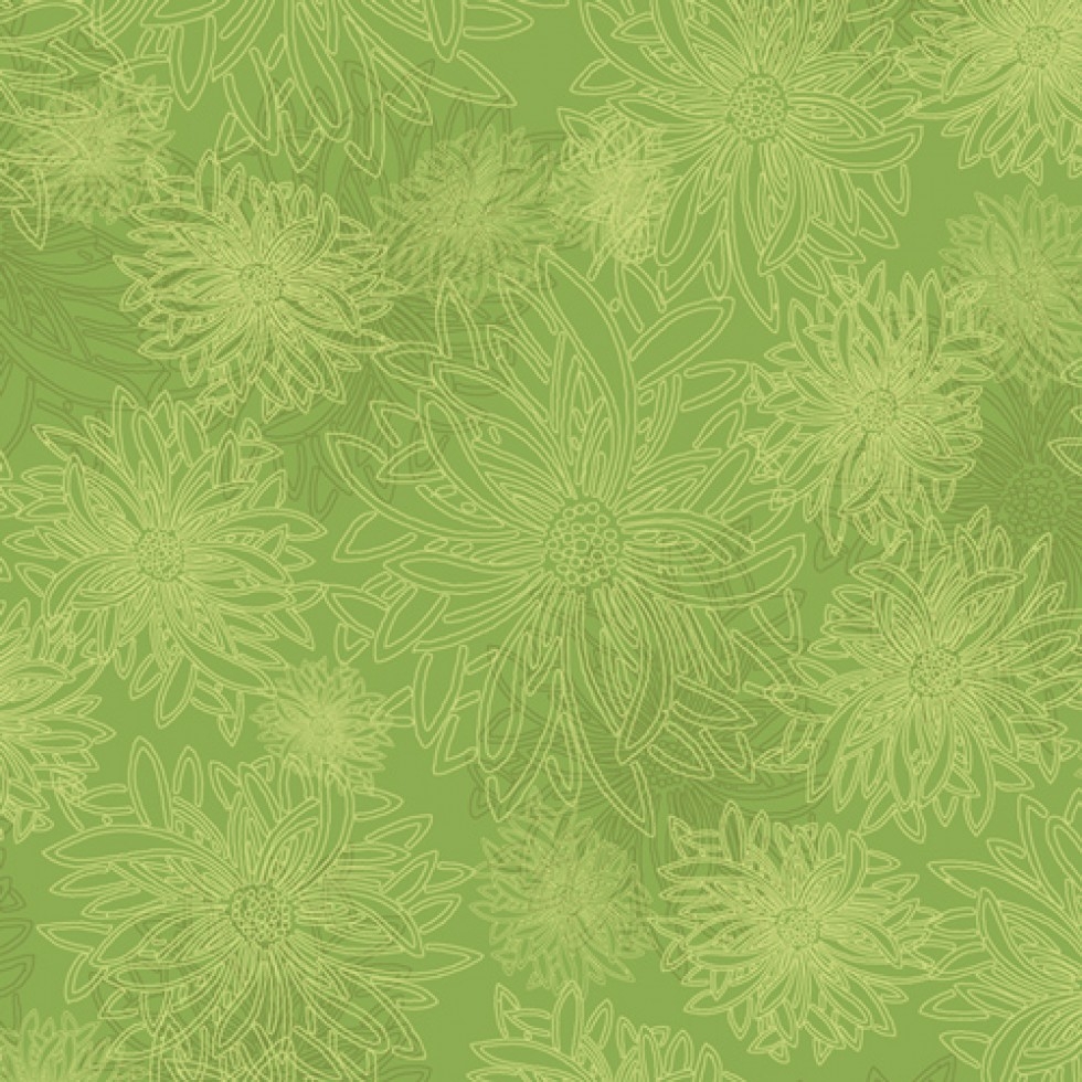 Art Gallery Fabrics Floral Elements 100% Cotton Poplin Fabric Lettuce
