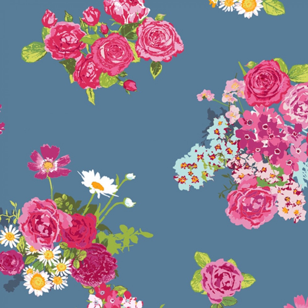 Art Gallery Fabrics Floralish 100% Cotton Poplin Fabric Cascading Blossoms