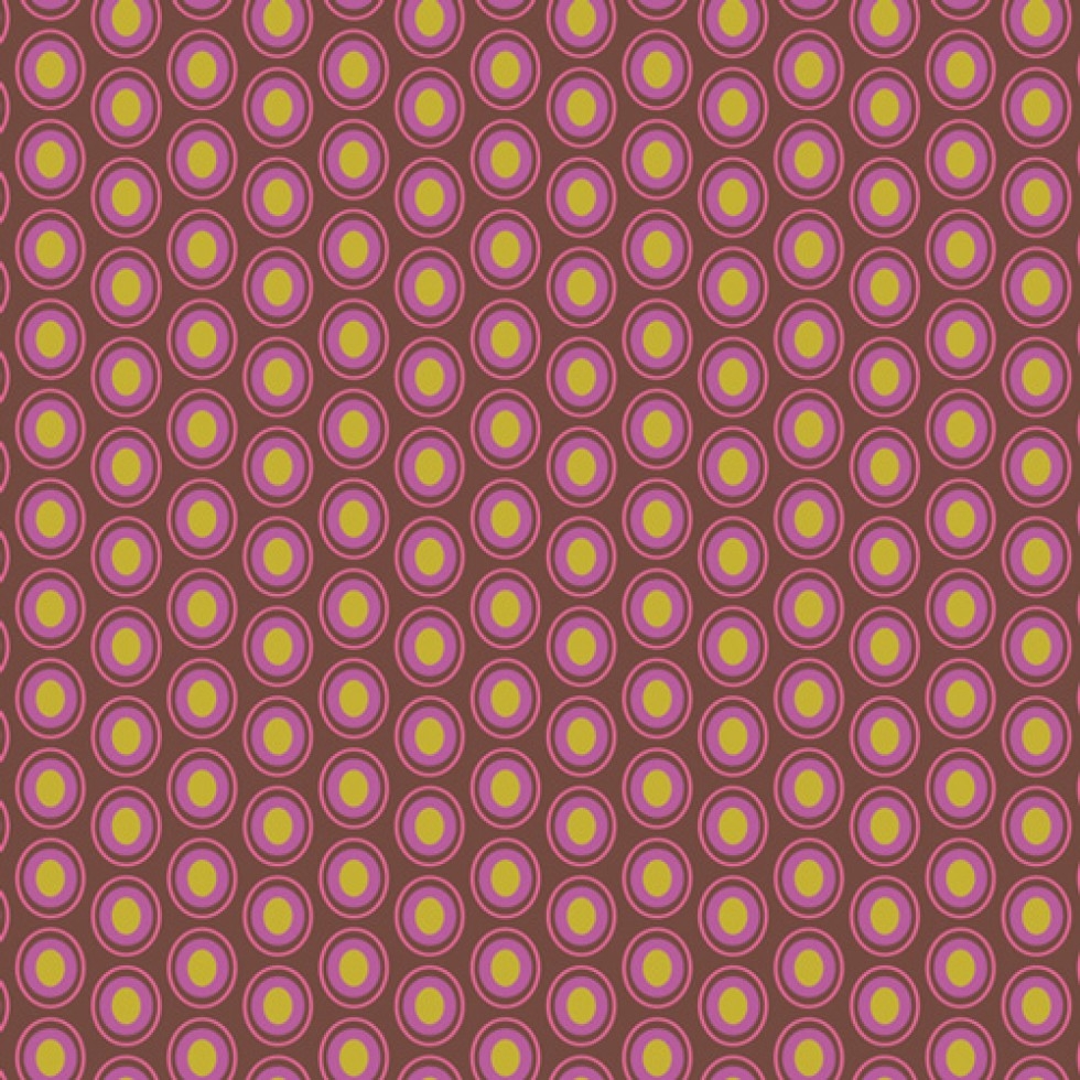 Art Gallery Fabrics Oval Elements 100% Cotton Poplin Fabric Chocolate Cherry