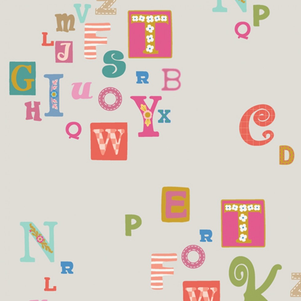 Art Gallery Fabrics Playroom 100% Cotton Poplin Fabric As Easy As ABC
