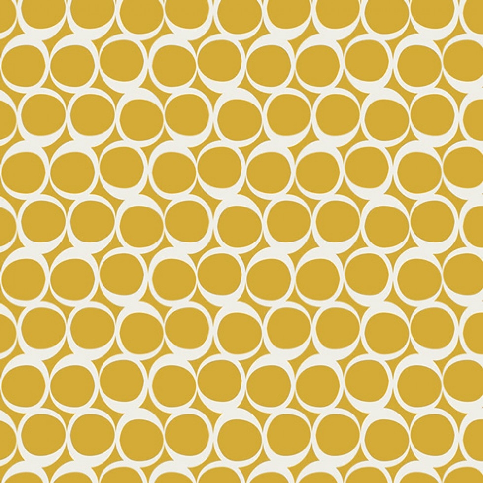 Art Gallery Fabrics Round Elements 100% Cotton Poplin Fabric Lemon Peels