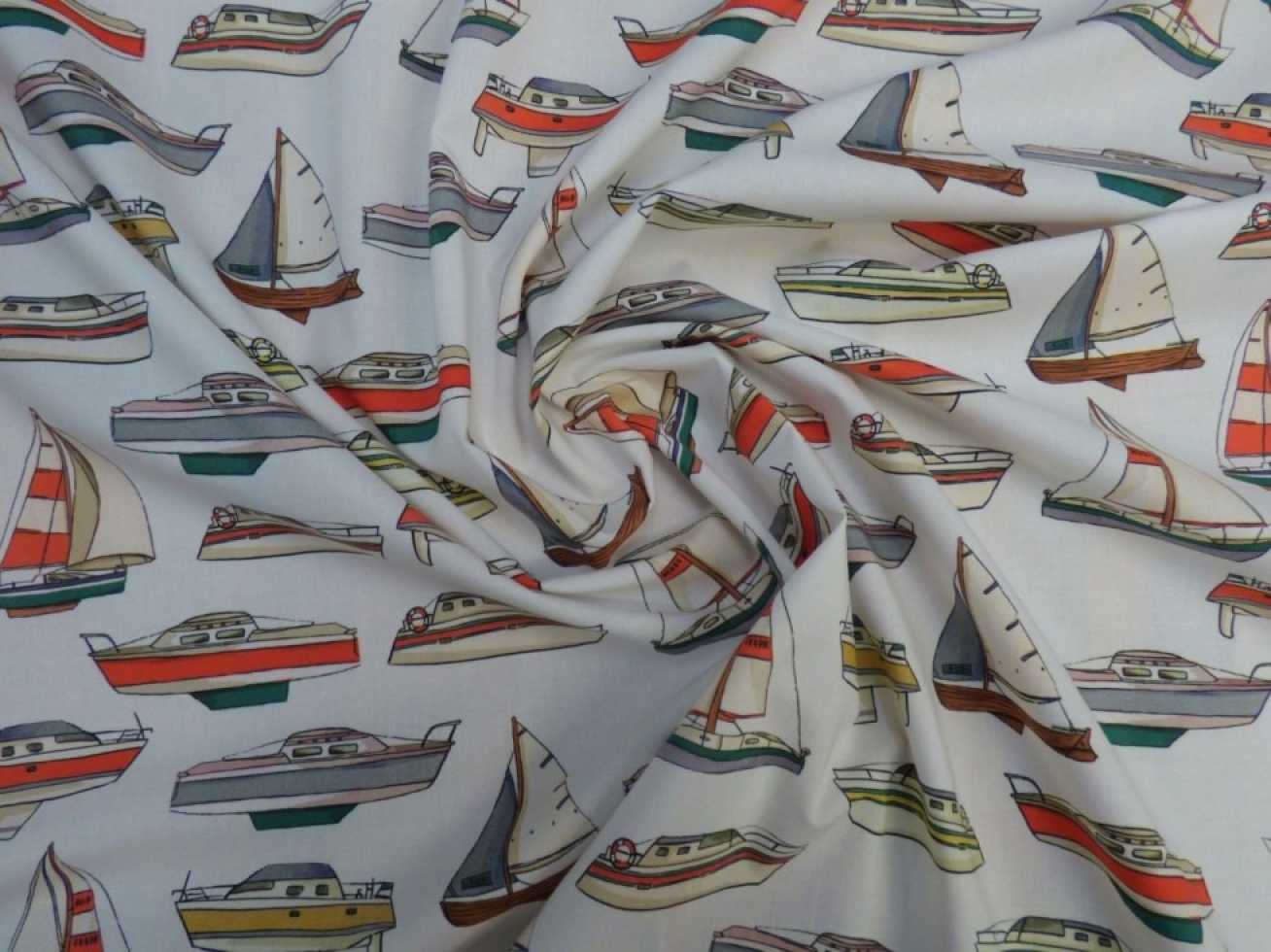 Lady McElroy Marlie Cotton Lawn Fabric Multicoloured