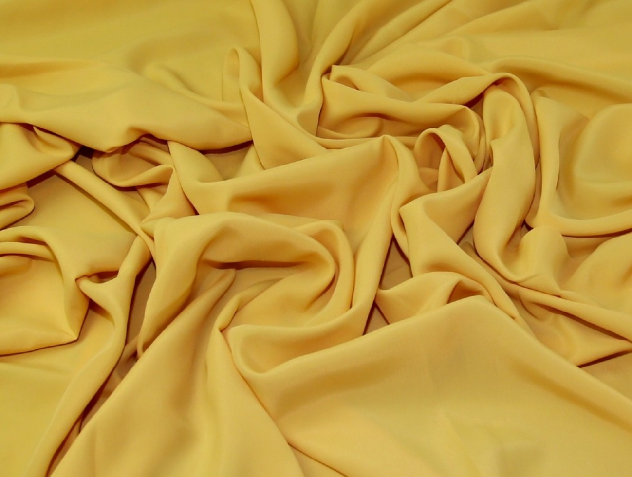 Silk Acetate Crepe Fabric Yellow