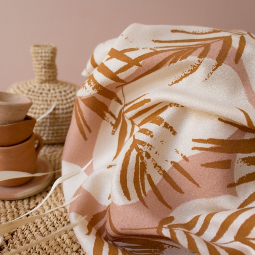 Atelier Brunette Canopy Viscose Crepe Fabric Ochre
