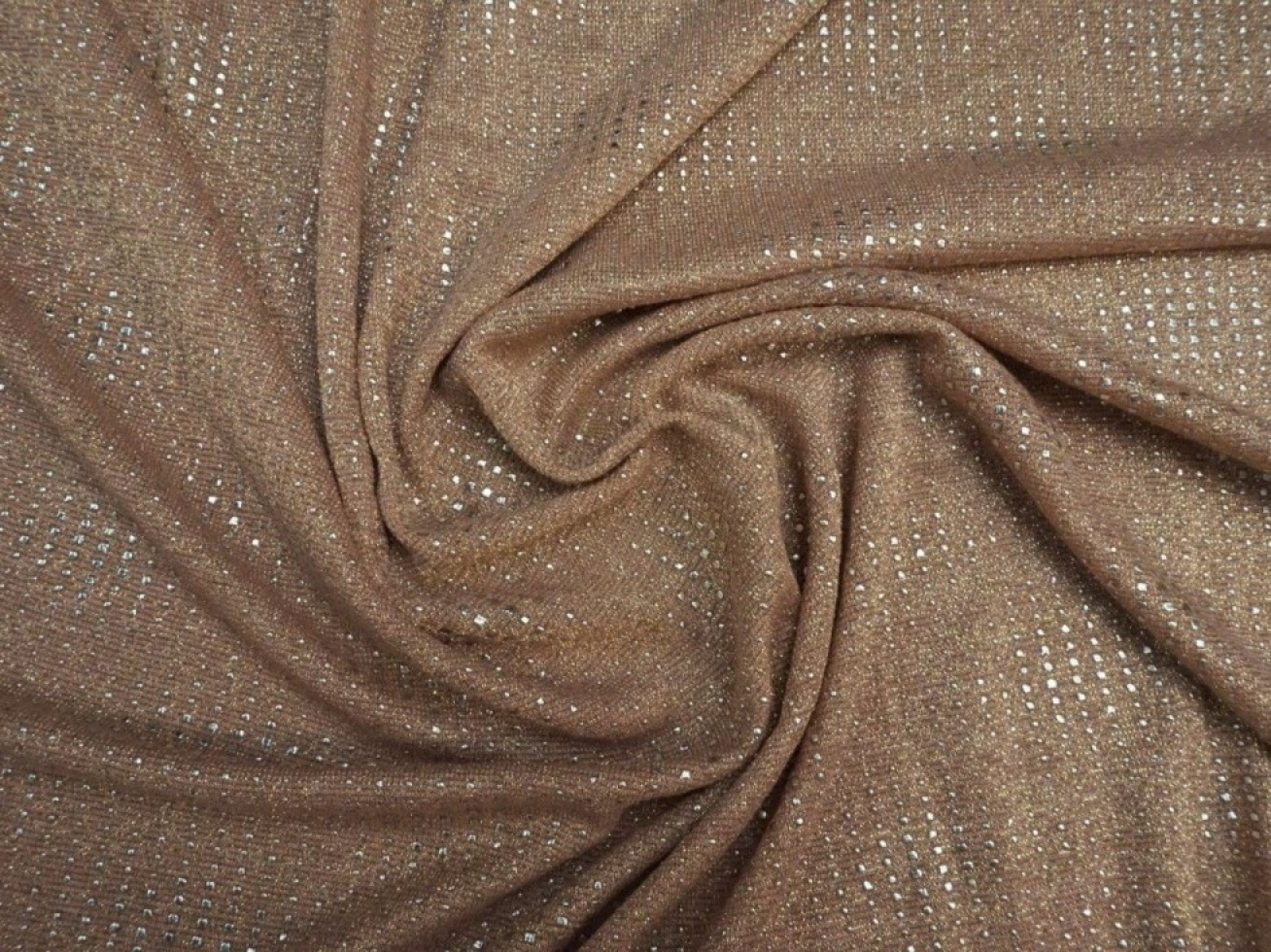 Lady McElroy Lurex Sweater Knit Stretch Fabric Gold