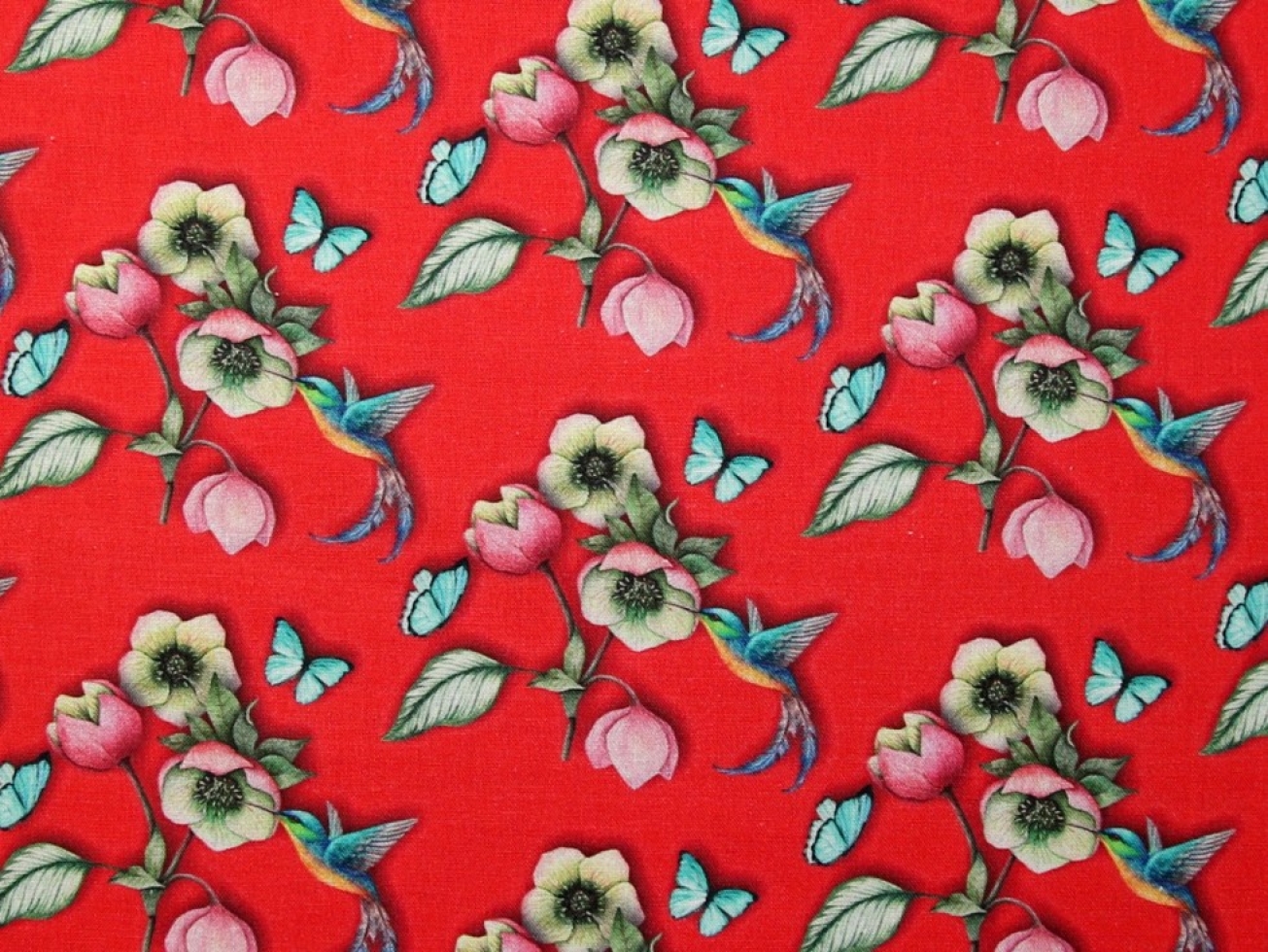 Stof France 100% Cotton Fabric Red