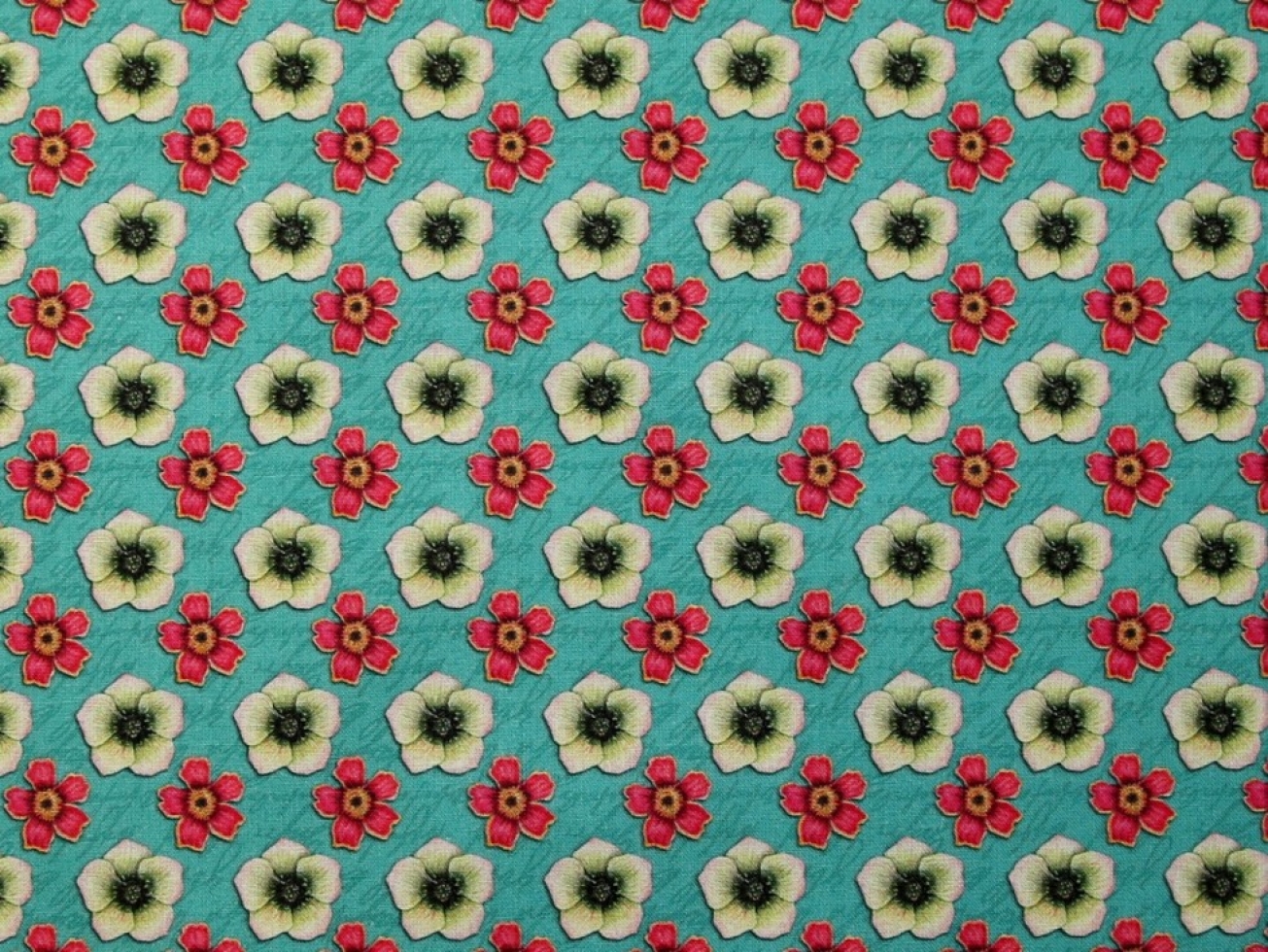 Stof France 100% Cotton Fabric Turquoise