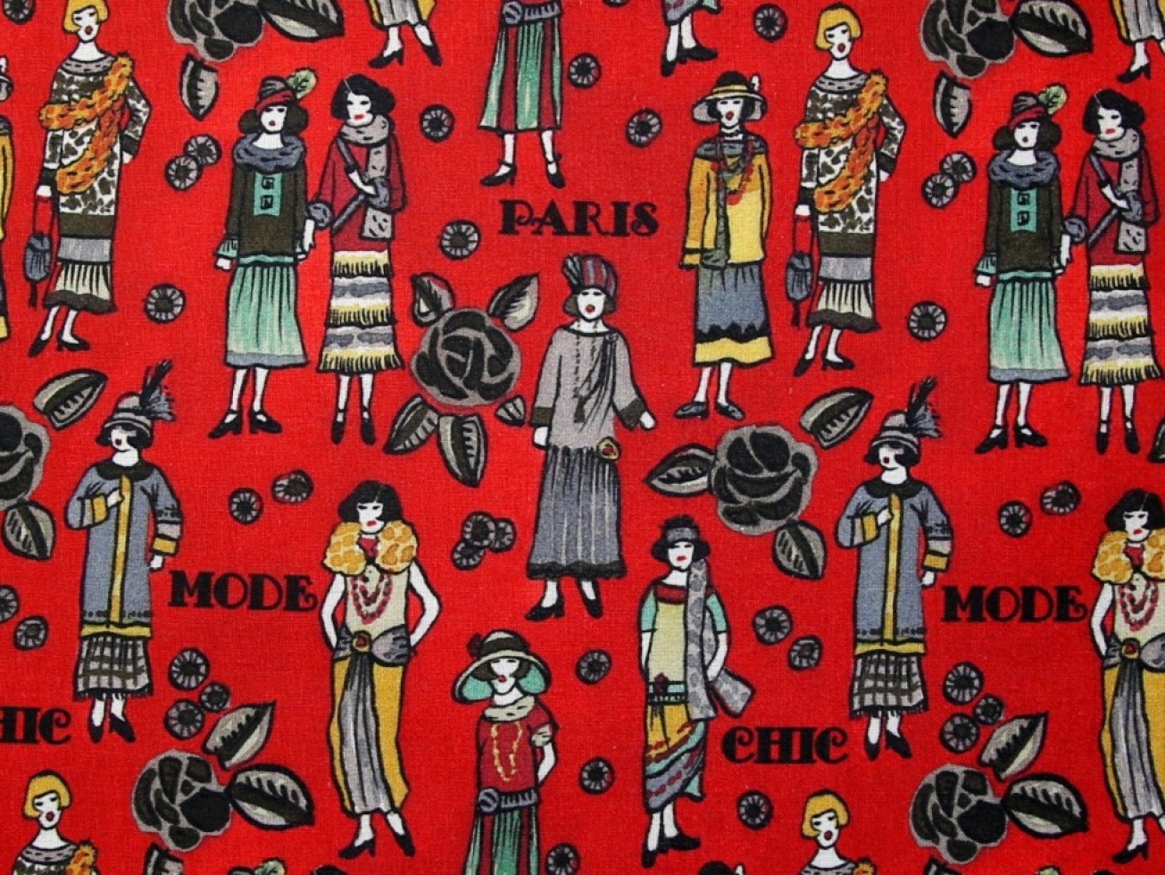 Stof France 100% Cotton Fabric Red