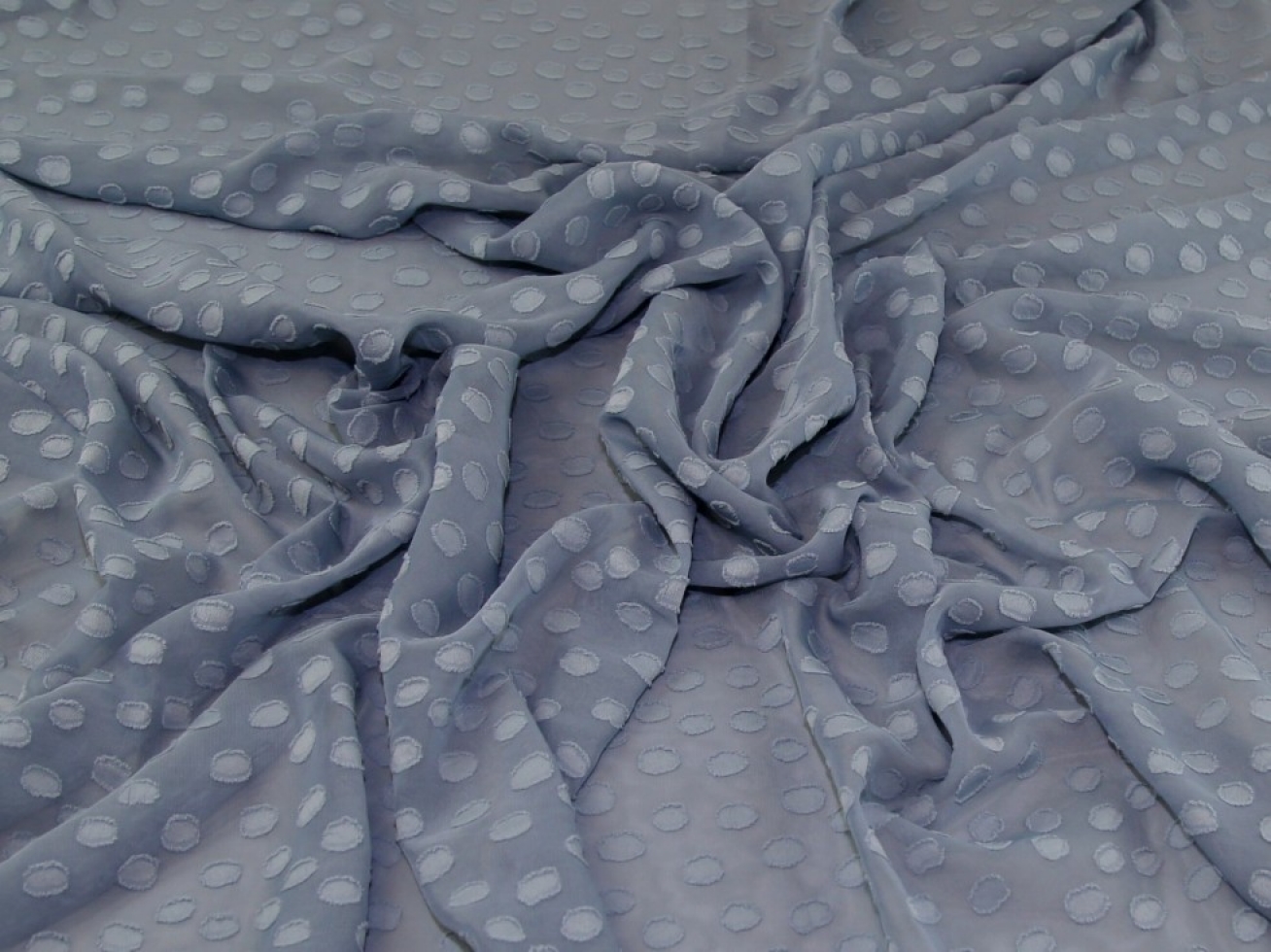 Swiss Clip Jacquard Sheer Chiffon Fabric Copen