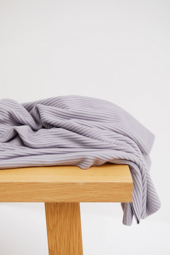 Meet MILK Ottoman Rib Stretch Knit Fabric Purple Haze