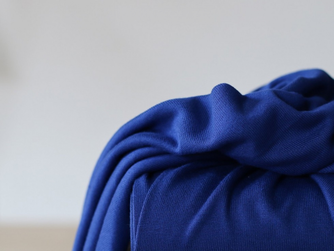 Meet MILK Soft Lima Sweater Knit Stretch Fabric Lapis