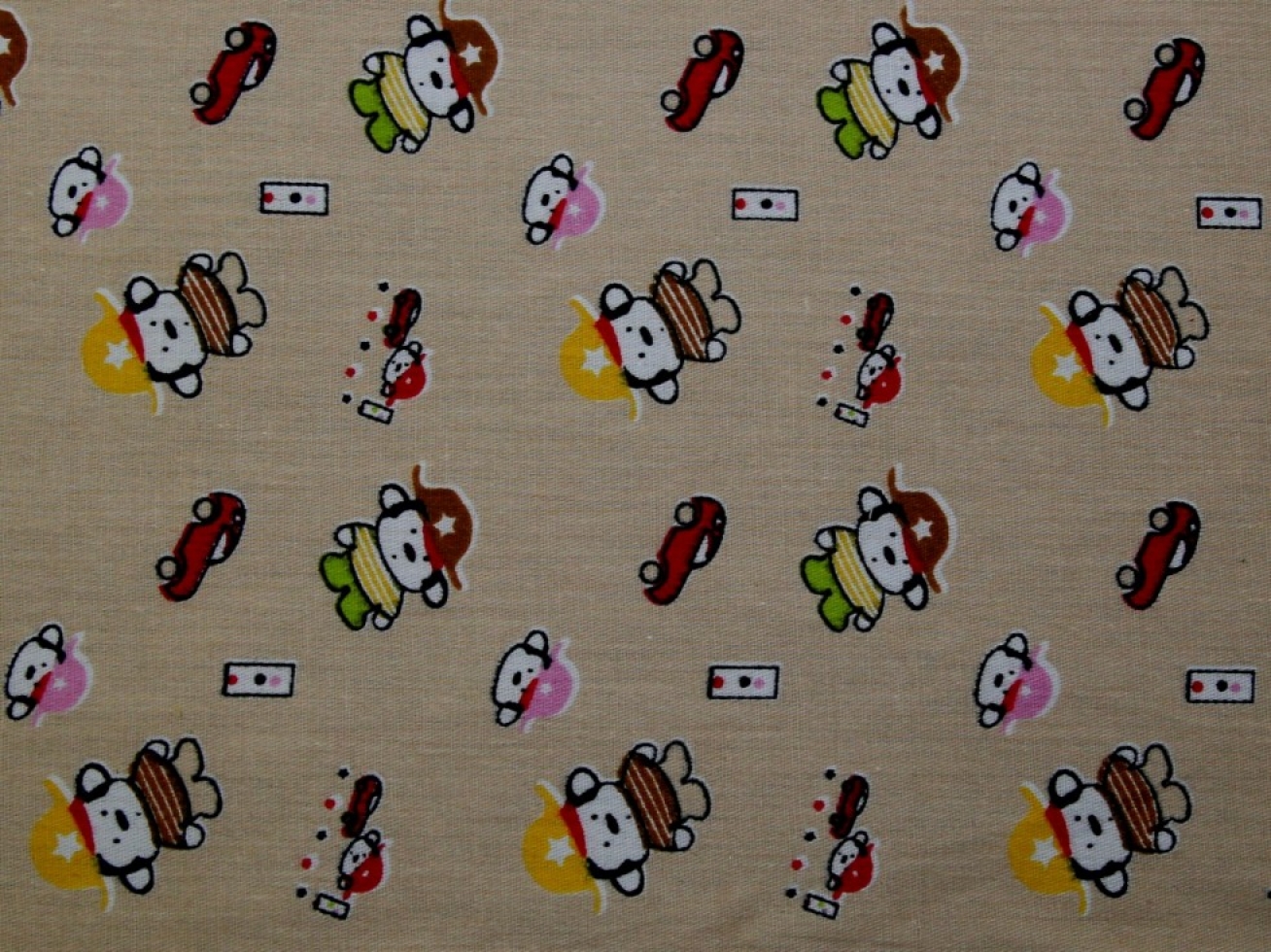 100% Cotton Fabric Beige