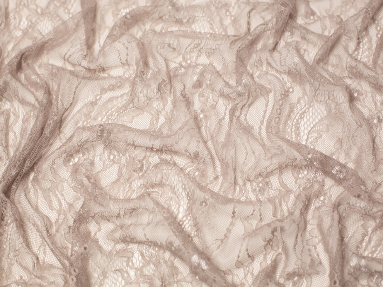 Minerva Core Range Fine Chantilly Lace Fabric Stone