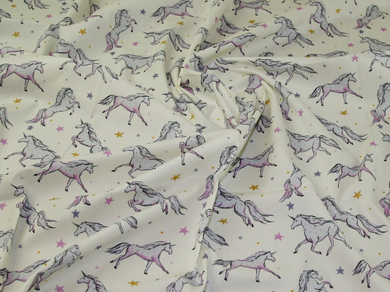 Rose & Hubble 100% Cotton Poplin Fabric Ivory