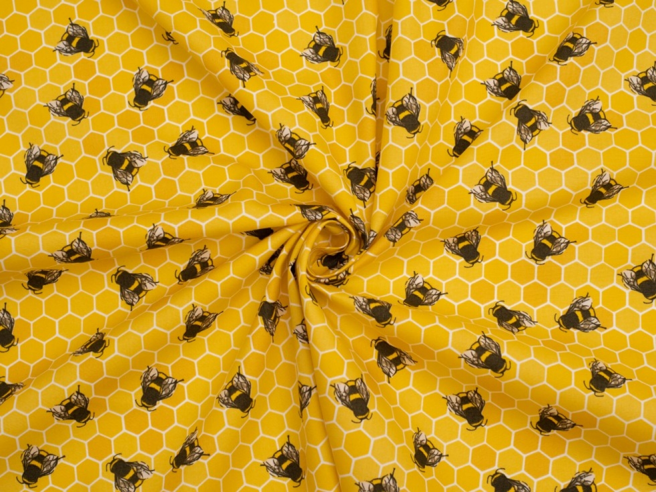 Rose & Hubble 100% Cotton Poplin Fabric Honey