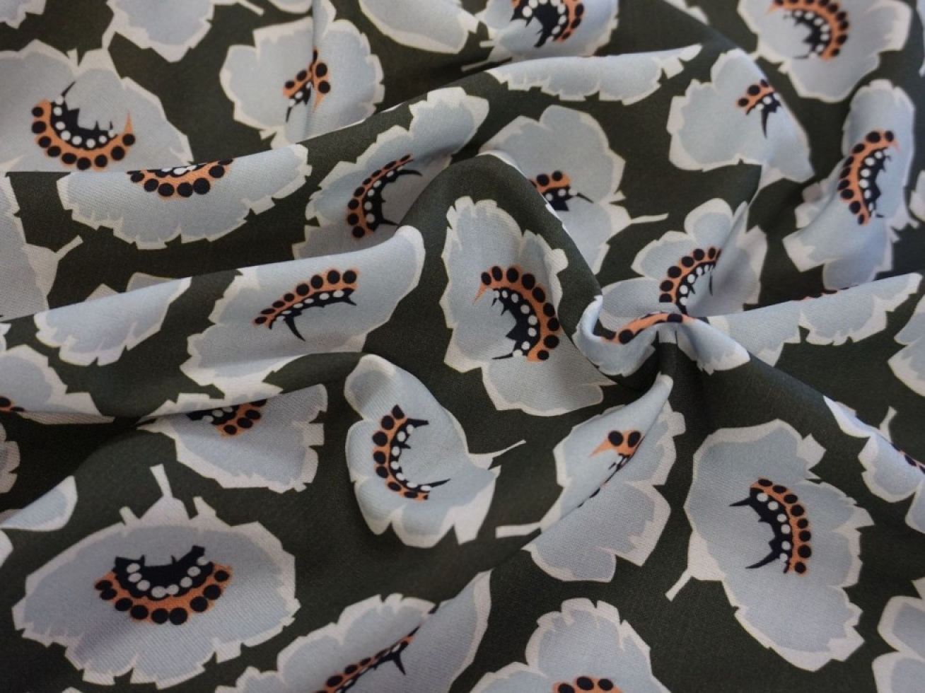 Lady McElroy Lena Crepe Fabric Spearmint
