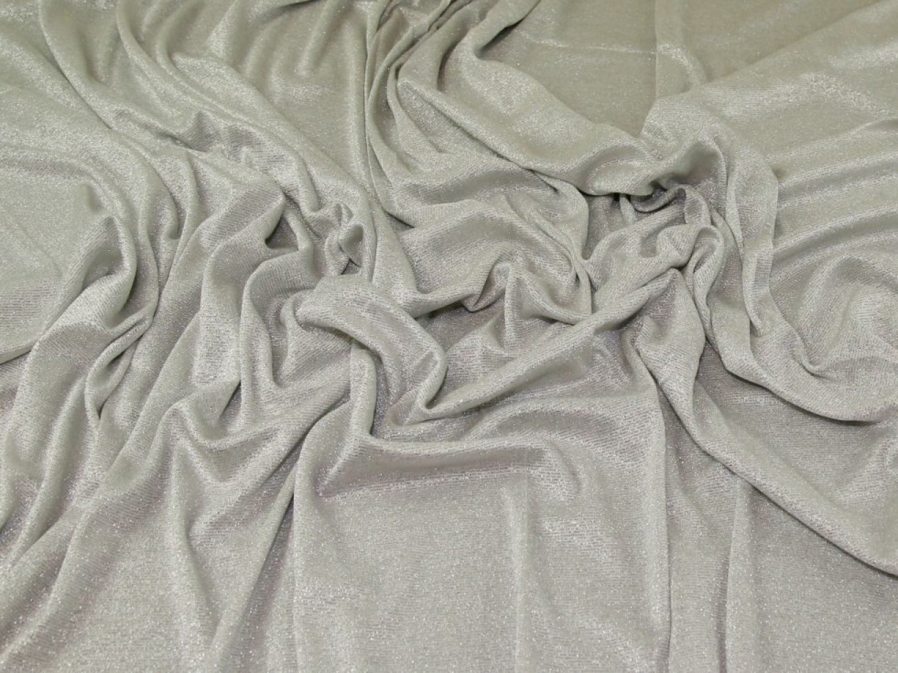 Lurex Sweater Knit Stretch Fabric Silver