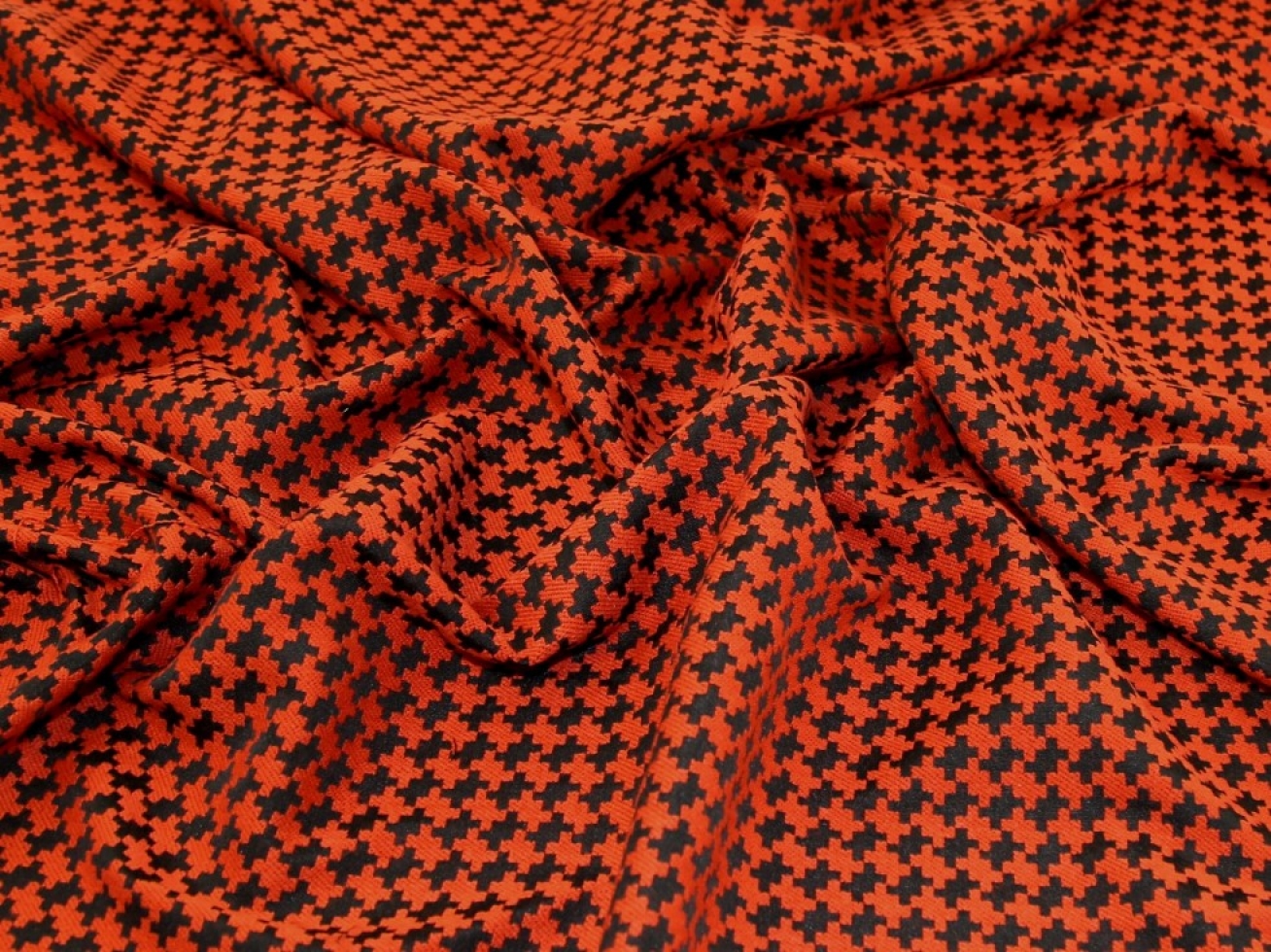 Textured Woven Jacquard Fabric Rust