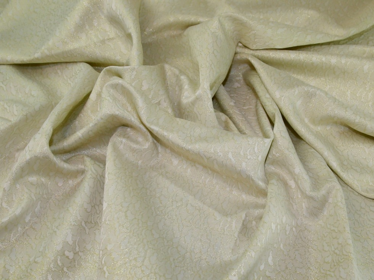 Metallic Woven Jacquard Fabric Champagne