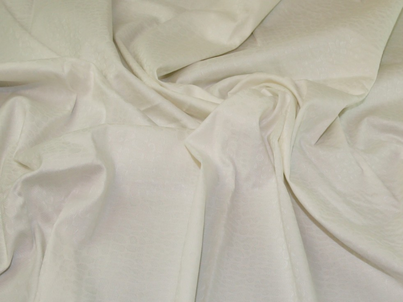 Stretch Woven Jacquard Fabric Ivory