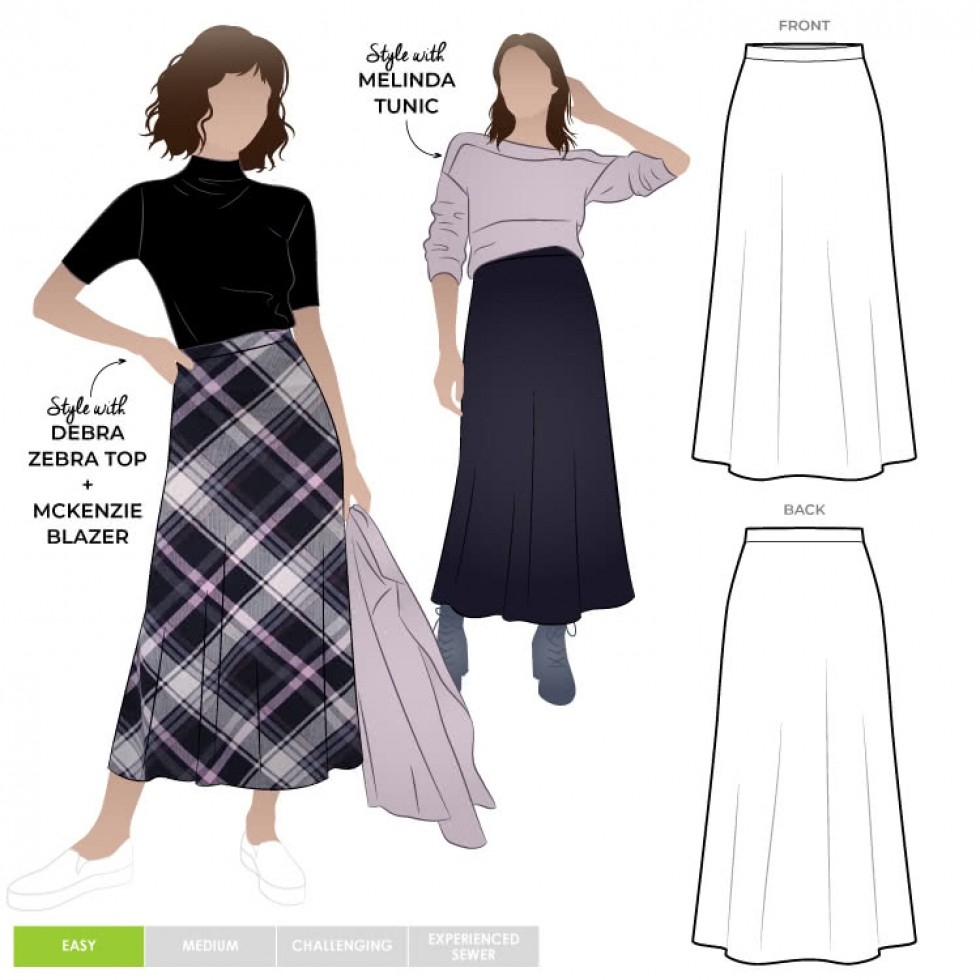 Style Arc Paper Sewing Pattern Northcote Skirt