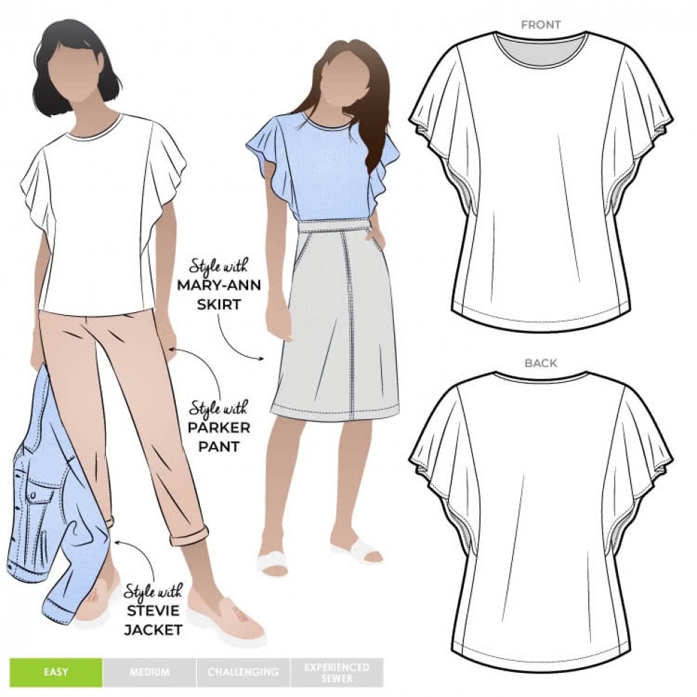 Style Arc Paper Sewing Pattern Posie Top