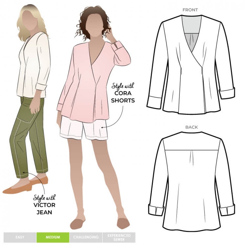 Style Arc Paper Sewing Pattern Vera Blouse