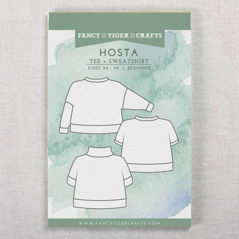 Fancy Tiger Crafts Paper Sewing Pattern Hosta Tee & Sweatshirt