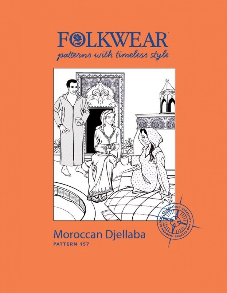 Folkwear Patterns Paper Sewing Pattern Moroccan Djellaba Caftan
