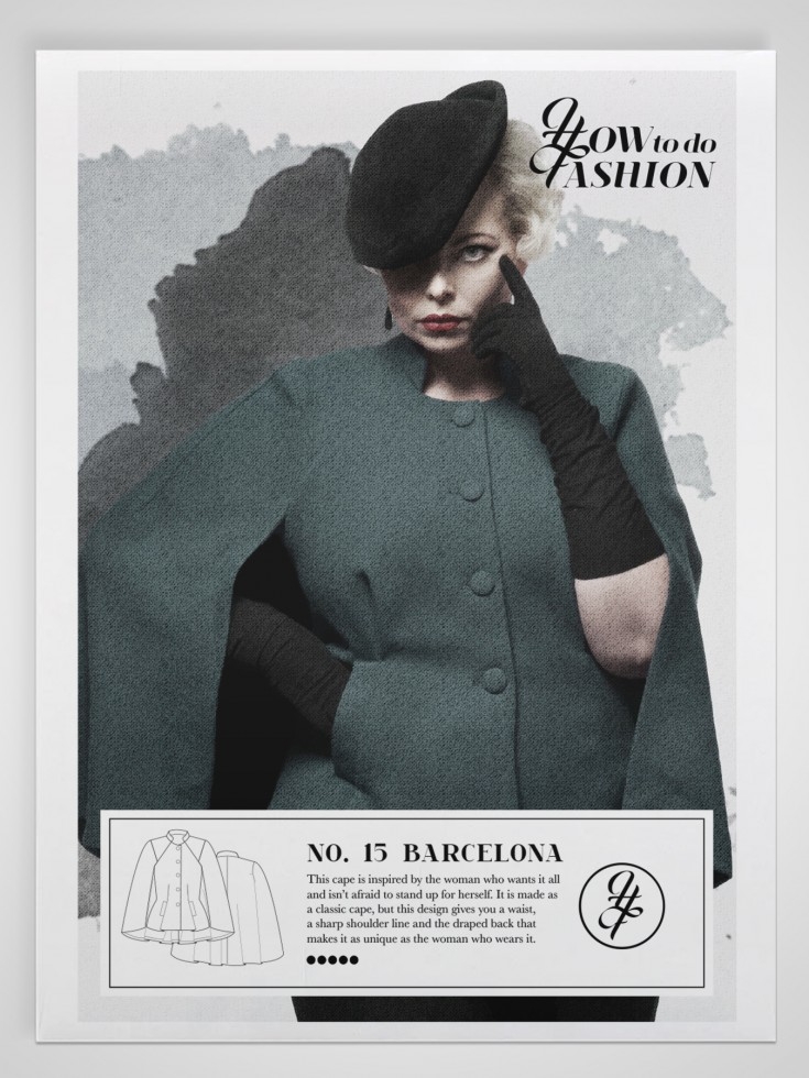 How To Do Fashion Paper Sewing Pattern Barcelona Cape