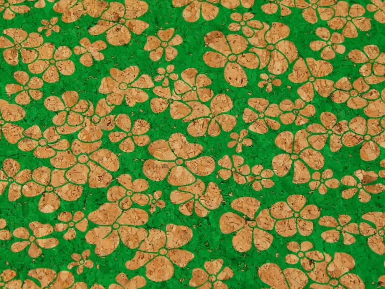 Cork Leather Fabric Emerald