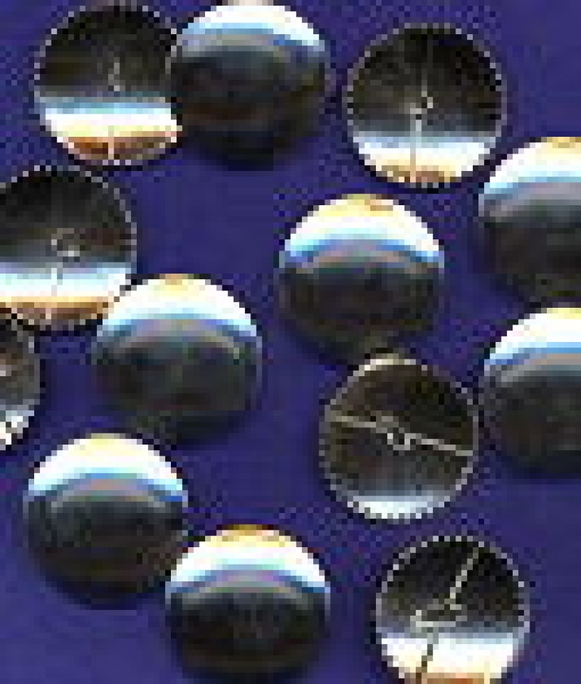 Hemline Metal Self Cover Buttons Silver