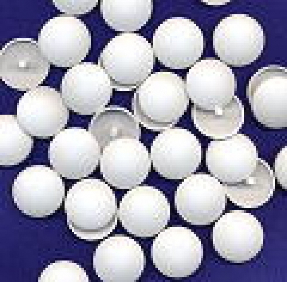 Hemline Plastic Self Cover Buttons White