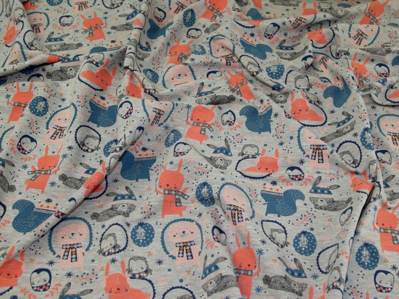 John Louden Loop Back French Terry Stretch Knit Fabric Light Grey