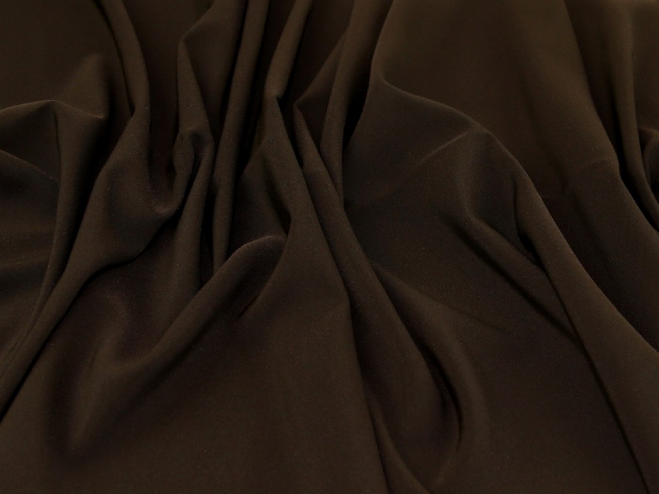 Stretch Woven Self Lined Suiting Fabric Chocolate Brown