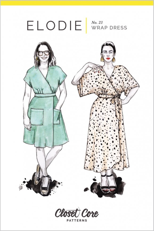 Closet Core Patterns Paper Sewing Pattern Elodie Wrap Dress