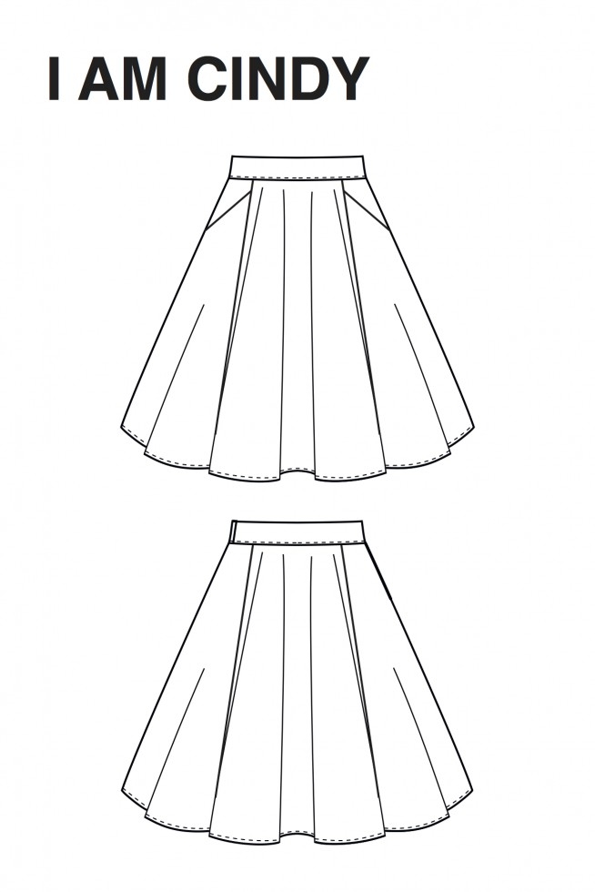 I AM Paper Sewing Pattern Kids Cindy Skirt