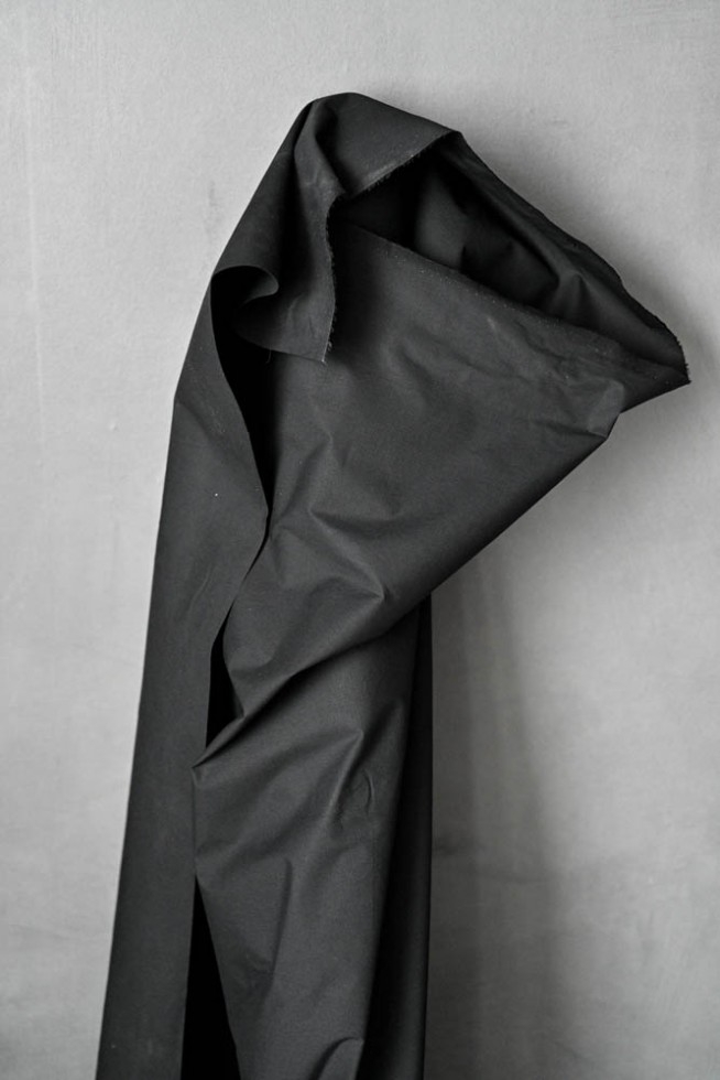 Merchant & Mills Organic Cotton Dry Oilskin Fabric Black