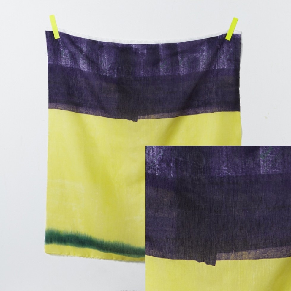 Kokka Nani Iro Cotton Linen Gauze Fabric Yellow
