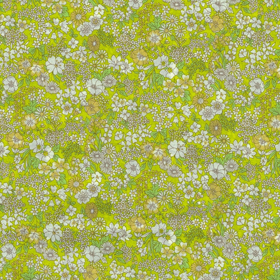 Kokka Cotton Lawn Fabric Lime