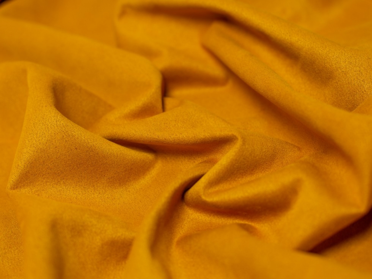 Minerva Core Range Suede Scuba Stretch Knit Fabric Deep Gold