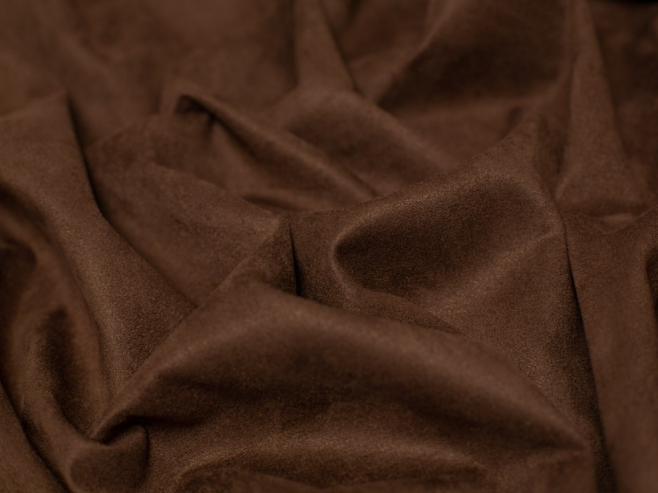 Minerva Core Range Suede Scuba Stretch Knit Fabric Brown
