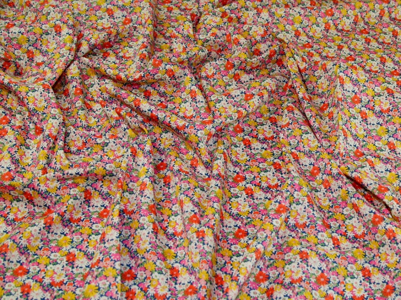 Liberty London Libby Tana Cotton Lawn Fabric Orange
