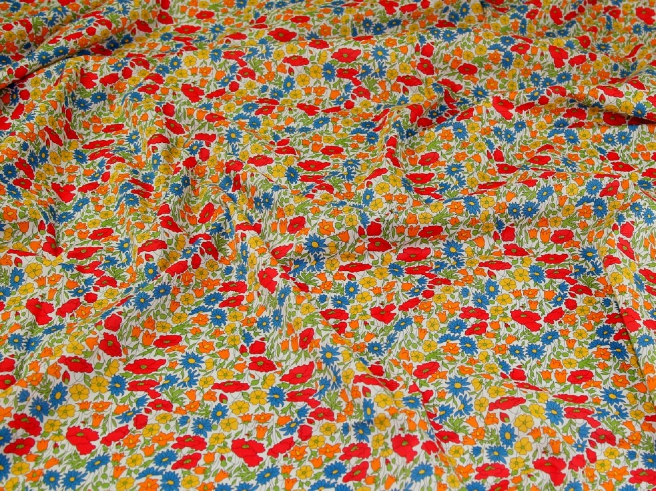 Liberty London Poppy & Daisy Tana Cotton Lawn Fabric Red