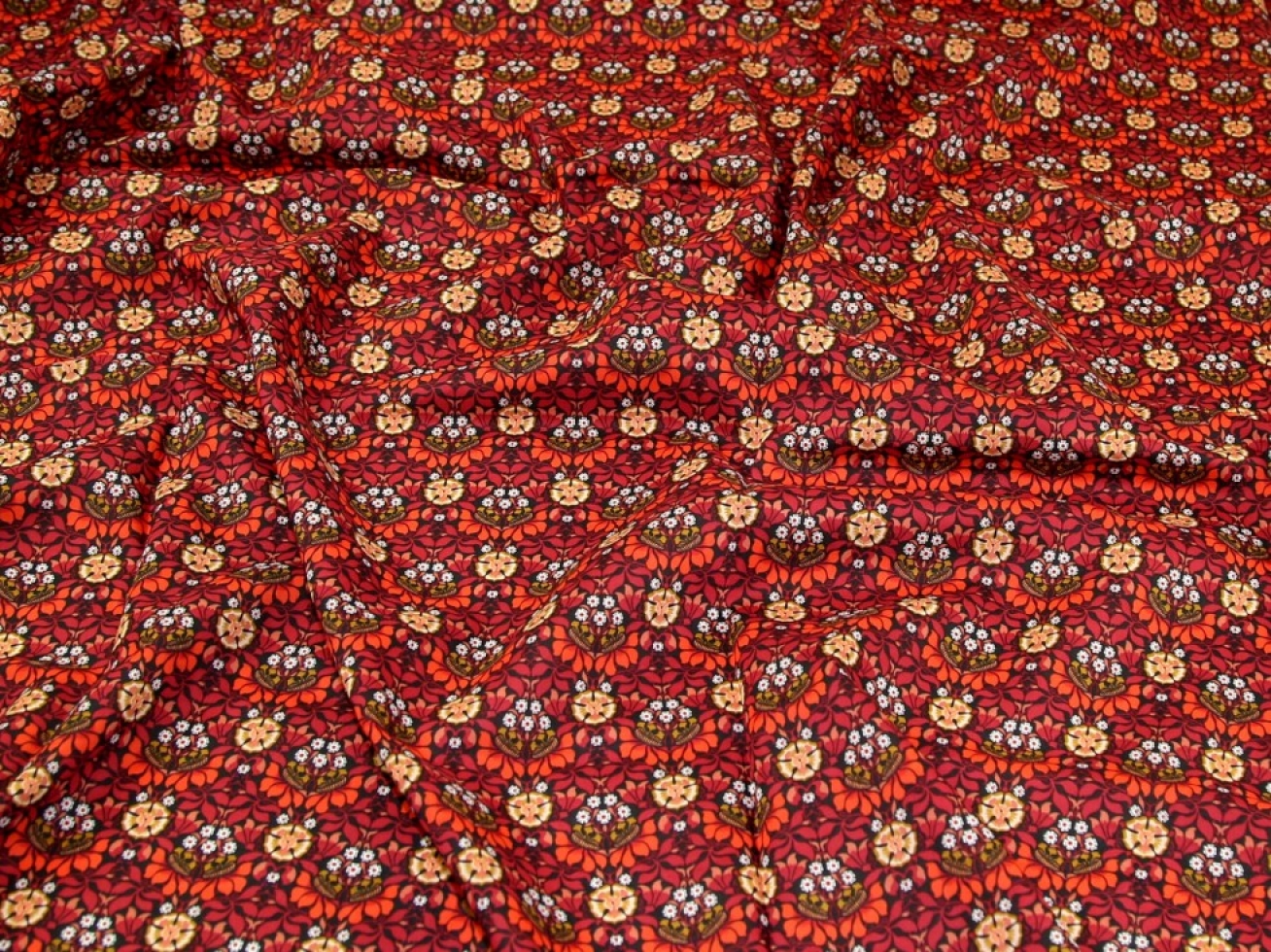 Liberty London Persephone Tana Cotton Lawn Fabric Red