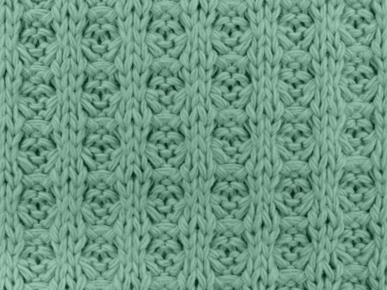 Waffle Cotton Sweater Knit Stretch Fabric Old Green